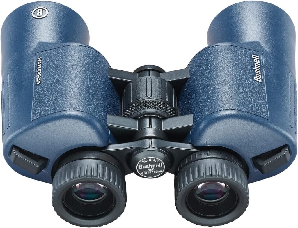 Bushnell H2O 8x42mm Binoculars, Waterproof and Fogproof Binoculars for Boating, Hiking, and Camping, Multi Blue